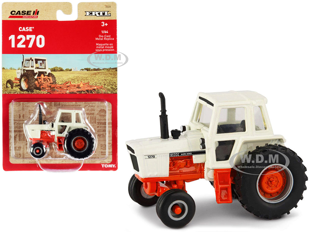 Case 1270 "Agri King" Tractor Cream and Orange "Case IH Agriculture" Series 1-64 Diecast Model by ERTL TOMY