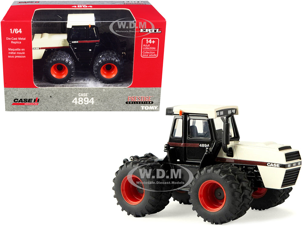 Case 4894 Tractor with Dual Wheels Cream and Black "Prestige Collection" Series 1-64 Diecast Model by ERTL TOMY