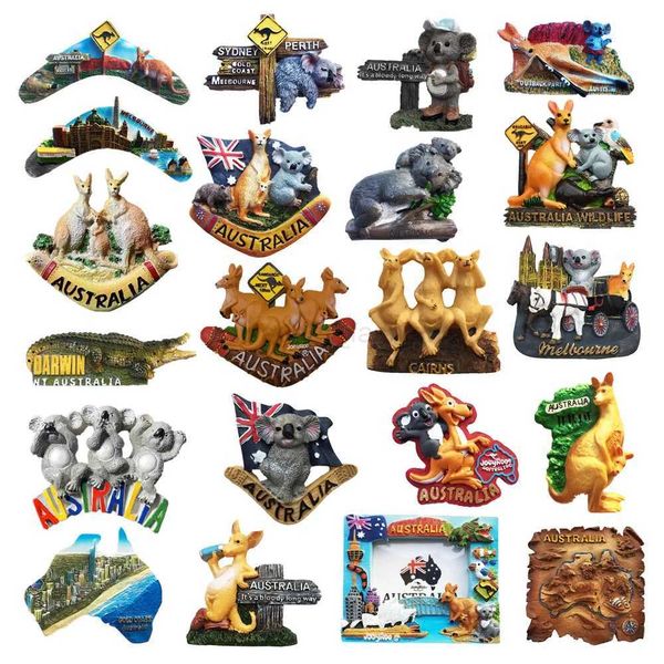 Europe Australia 3D Fridge Magnets Tourism Souvenir Refrigerator Magnets Sticker Collection Handicraft Gift Decoration ArticlesXJ240809