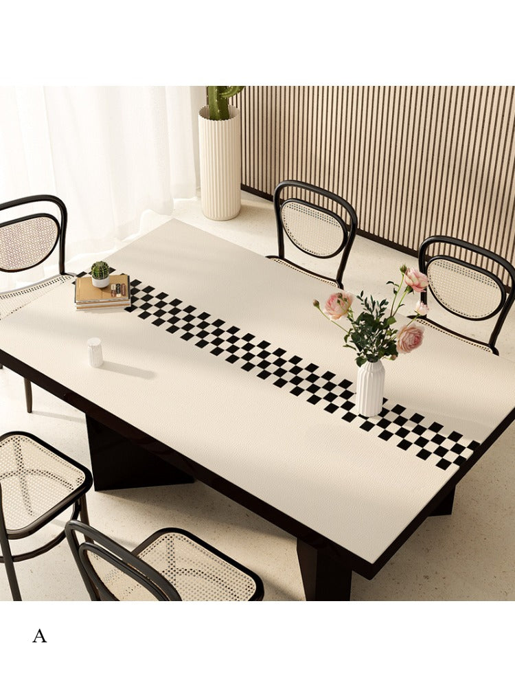Premium Leather Table Mat Oil-proof and Waterproof Leave-in Household Easy To Take Care of Living Room Coffee Table Tablecloth RYT