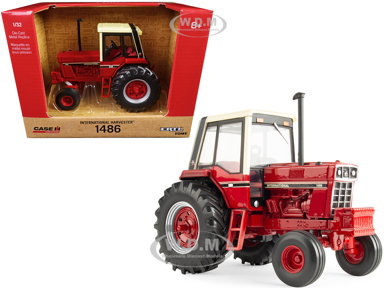 International Harvester 1486 Tractor Red with Cream Top "Case IH Agriculture" Series 1-32 Diecast Model by ERTL TOMY