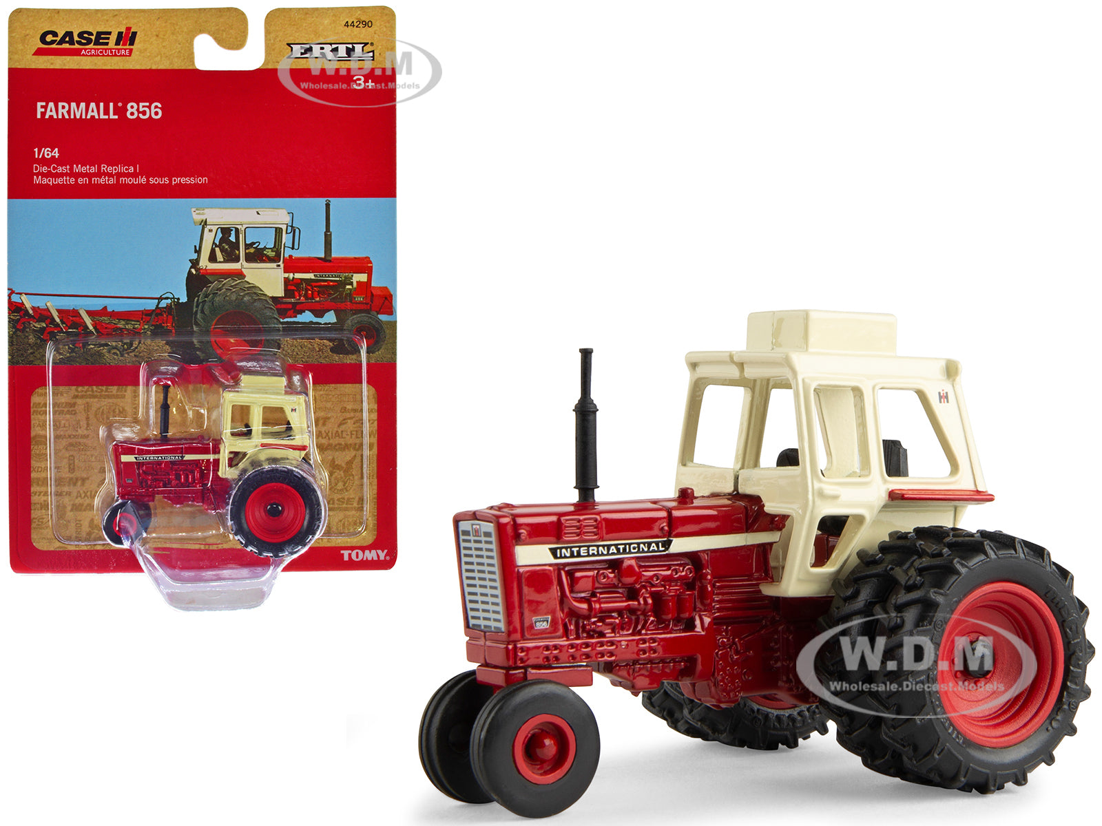 Farmall 856 Tractor Red with Cream Top with Dual Wheels "Case IH Agriculture" 1-64 Diecast Model by ERTL TOMY