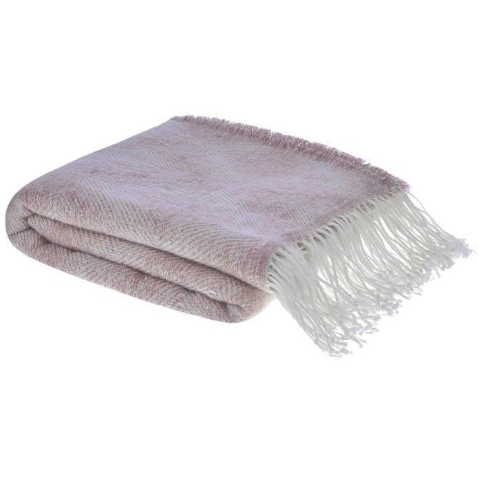 Laura Ashley Payton Dark Blush Throw In Pink