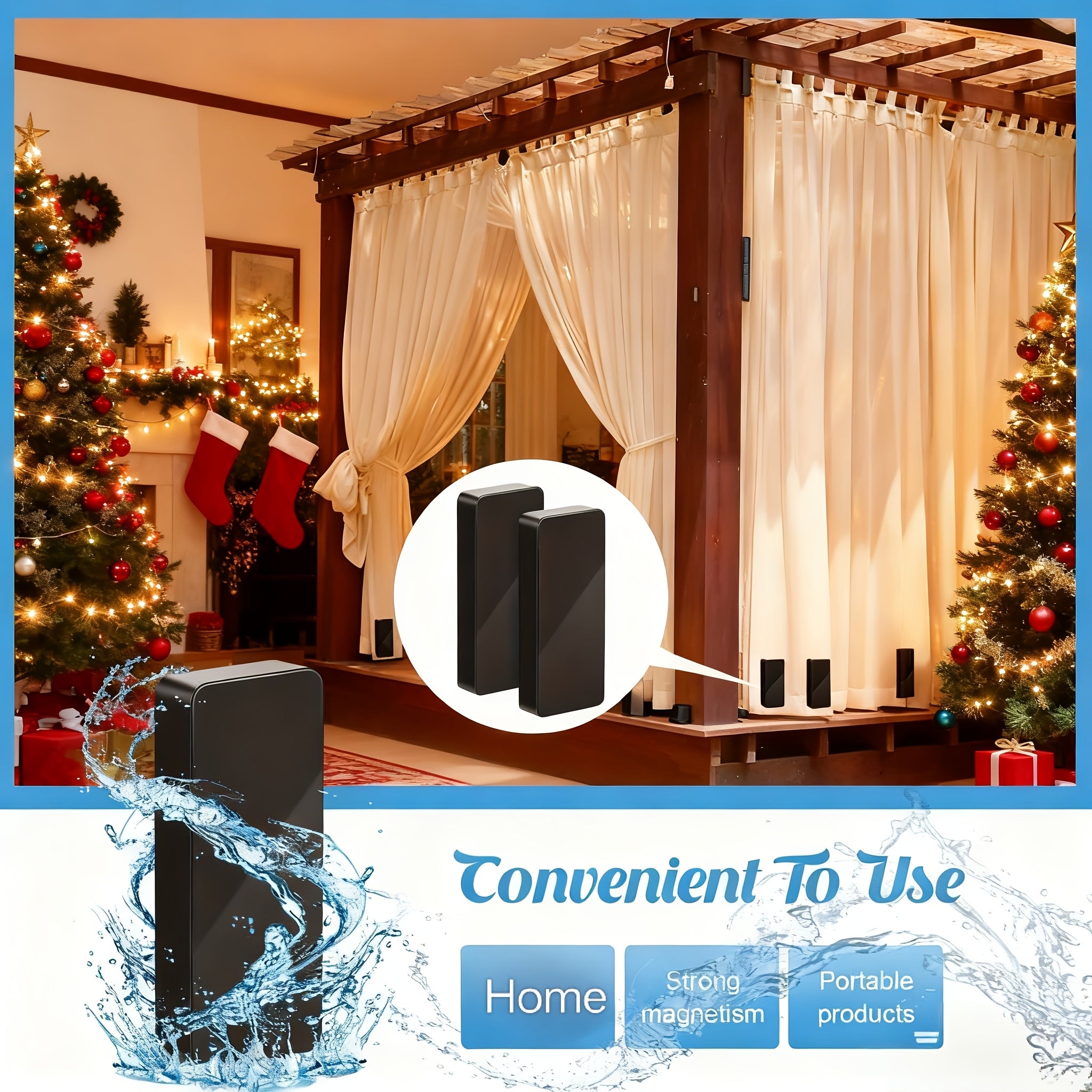 TEMU 16-32pcs Fall Home Decor Curtain Weights Magnetic Drapery Weights For Home Decor Bathroom, Shower, Liner, Flags Tablecloth To Stop Wind (black)