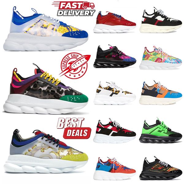 Luxury Brand Designer Casual Shoes Reflective Sneakers Men Women Sneaker Chain Shoe Multi-Color Suede Floral Triple Black Spotted Arrows Pla