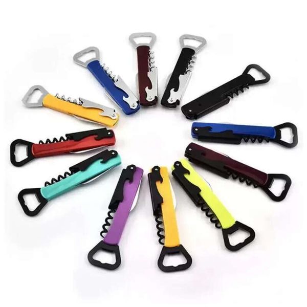 Double Head Bottle Openers Non-Slip Beer Bottles Opener Multi Function 4 In 1 Corkscrew Red Wine Cup Open Tool Kitchen Bar Fast Delivery C06