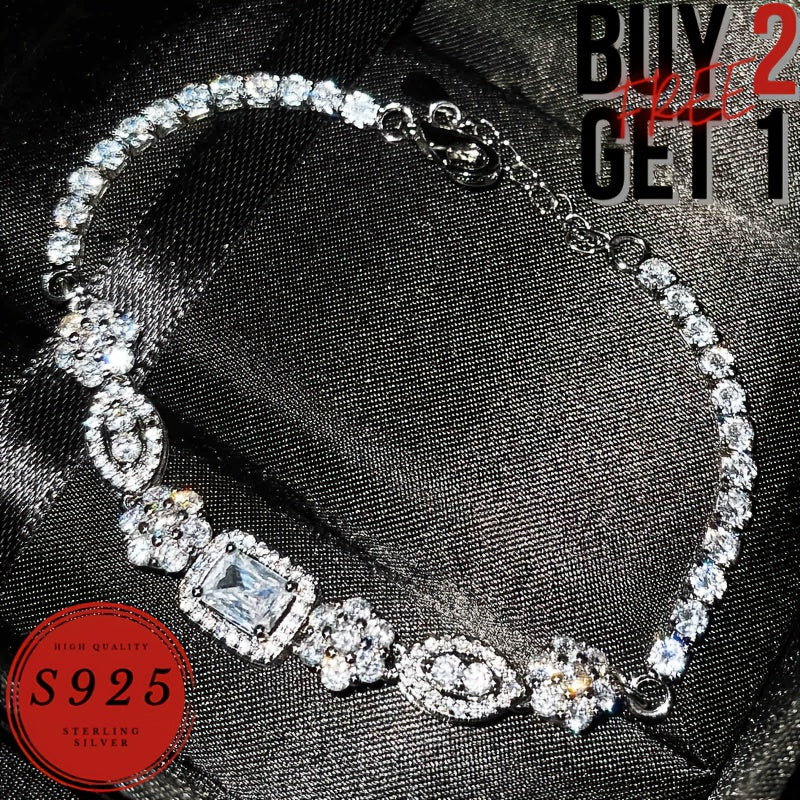 TEMU Sterling Silveryy Bracelet, Men's And Women's Necklaces, Fashion Jewelry, Birthday, Party, Holiday Gifts For Boyfriend And Girlfriend, Wife,