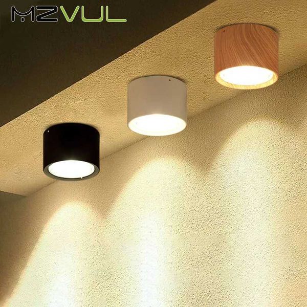 Adjustable wood LED tube light 7W 12W 15W modern ultra-thin pendant light AC220V Nordic indoor lighting pendant light spotlight bedroom kitc