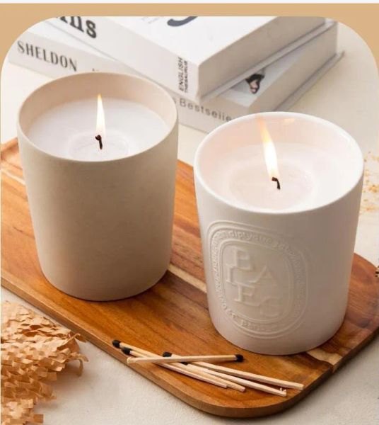 2024 Plaster statue cup scented candle Cup Home plaster aromatherapy decoration. Soy wax Fragrance cup Candles not included fast shipping Z2