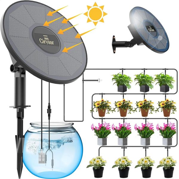 Solar drip irrigation system automatic water supply with battery timer mode used for potty plants on balconies and garden 240823