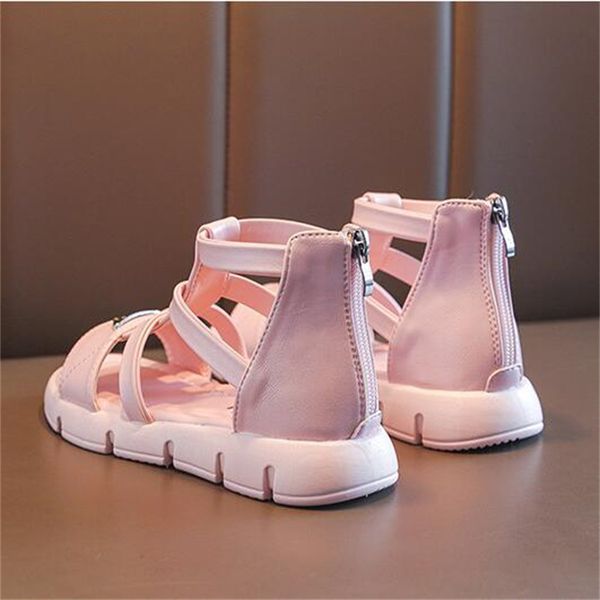 New Fashion Girl Sandals Children Summer Slippers Toddler Infant Beach Slides Princess Roman Shoes Soft Bottom Kids Baby Sports Sandal 07ab