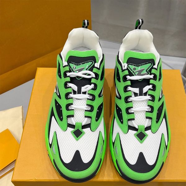 Designer Runner Tatic Running Shoes For Men Women Luxury Sneakers Paris Black White Grey Green Blue Silvery Orange Denim Leather Outdoor Men