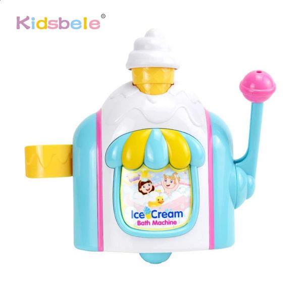 Ice Cream Foam Machine Car Bath Toys Toddler Ice Cream Maker Bubble Foam Play Machine Powerful Suction Delicate 241217