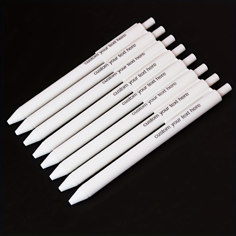 TEMU 8pcs Personalized Engraved Retractable Gel Pens, 0.5mm Quick- Ink - Smooth Writing Fine Tip Pens For Anniversaries, Weddings, Graduations, -