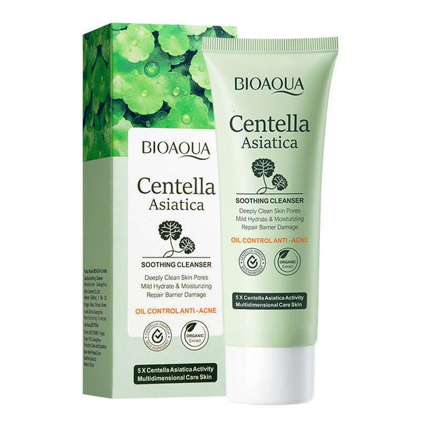 BIOAQUA Centella Asiatica Moisturizing Oil Control Cleansing Face Wash Foam Facial Cleanser Skin Care