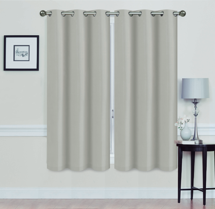 Madonna Blackout Grommet Curtain Panels (Set of 2) - 63" SILVER