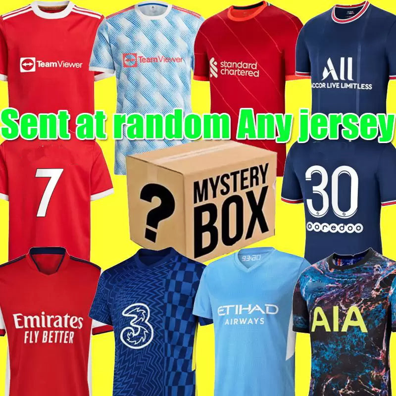 National League Clubs Soccer Jersey Mystery Boxes Clearance Promotion Any Season Thai Quality Shirts Blank Or Player Jerseys With tags Hand-picked R