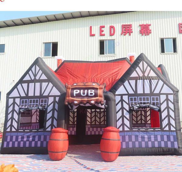 wholesale Free Ship to door Outdoor Activities 10x6x6mH (33x20x20ftH) custom made inflatable party tent nightclub inflatable pub irish bar f