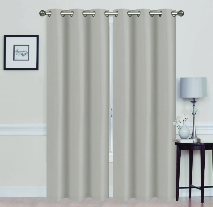 Madonna Blackout Grommet Curtain Panels (Set of 2) - 84" SILVER
