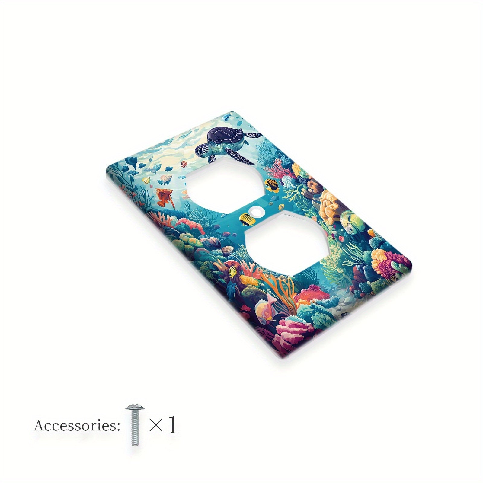 TEMU 1pc 1gang-2gang Beach Theme Octopus Light Switch Plates - Decorative Wall Cover For Bedroom, Kitchen, Home Decoration