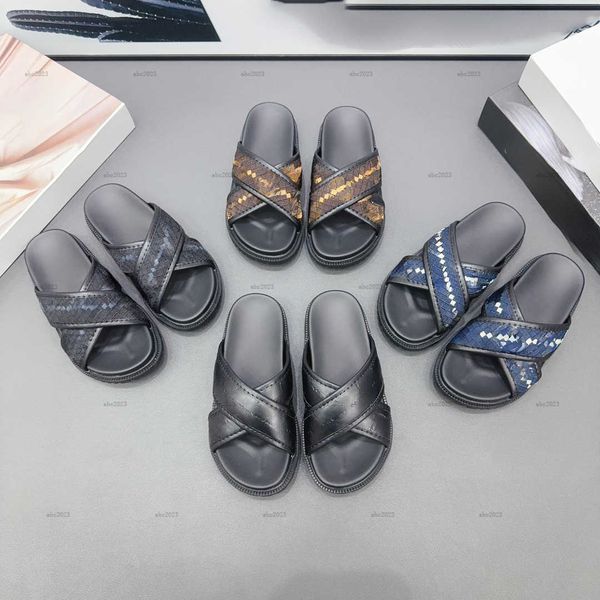 Classics kids slippers Grid texture design baby shoes sizes 26-35 Including shoe box summer designer boys girls Sandals