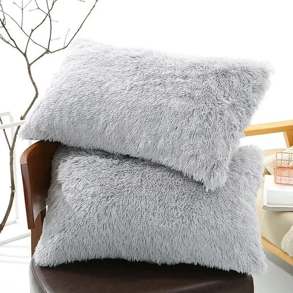 50x70cm Plush Pillow Case Winter Warm Long Fluffy Sleeping Pillowcase Home Cushion Pillow Cover 250103