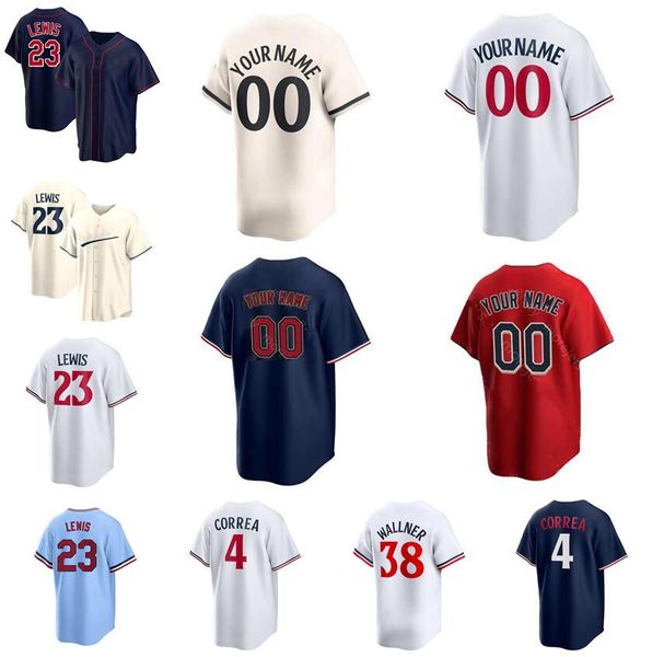 Fans Tops Tees Custom Baseball Jerseys Royce Lewis Carlos Correa Kyle Farmer Matt Wallner Byron Buxton home away jersey men women Youth S-6X