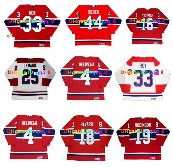 GUY LAFLEUR PATRICK ROY Custom CCM Throwback Montreal Hockey Jersey MAURICE HENRI RICHARD YVAN COURNOYER LARRY ROBINSON MATS NASLUND STEPHAN