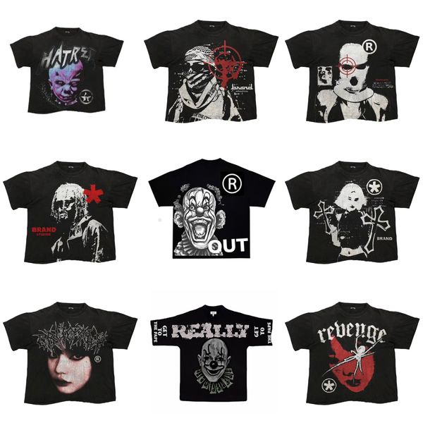 Men&#039;s T-Shirt Graphic Print Vintage Gothic Y2k Shirts Summer High Quality Cotton Men&#039;s and Women&#039;s Casual Loose Short Sleeve