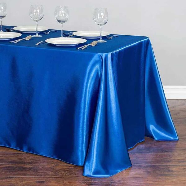 Rectangular satin tablecloth covering wedding Christmas baby shower birthday party party decoration dining satin tablecloth Y250120