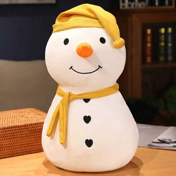 30cm-80CM Cute Cartoon Big White Snowman Plush Toy Soft Stuffed Pillow Dolls Winter Christmas Home Decor Gifts For Children H240521 R2NL