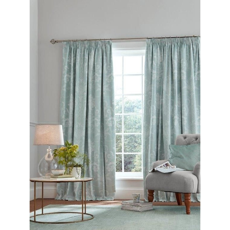 Laura Ashley Josette Curtains - Duck Egg - 64x72
