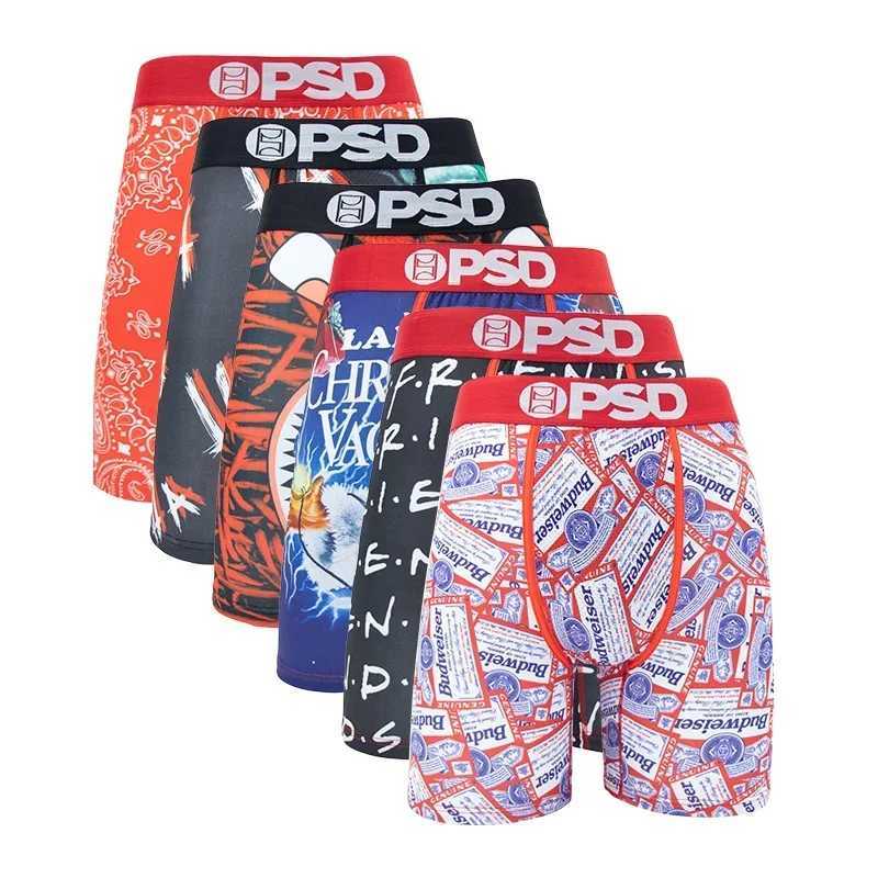 Psds Boxer Men Underwear Cartoon Print Boxer Briefs Cueca Male Panty Lingerie Psds Underwear Man Underpants Sports Boxershorts Hot Psds Underwear Ps