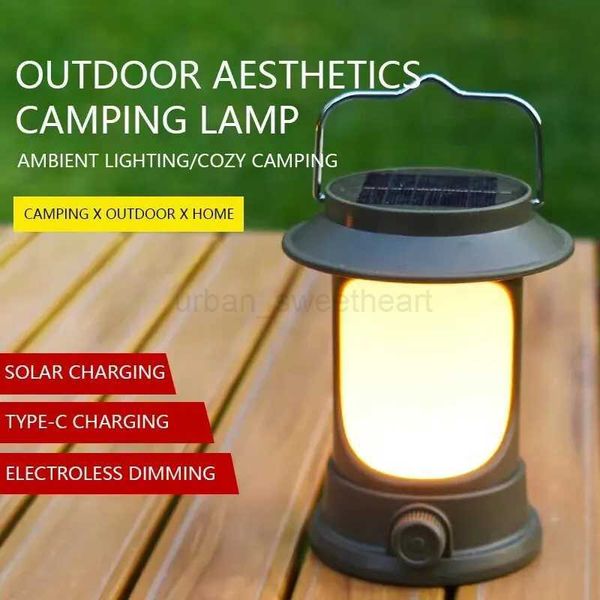 Camping Lamp Retro Portable Lantern Waterproof Emergency Light Hanging Tent Lamp for Outdoor Hiking Climbing YardCL240724
