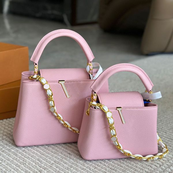 Tote Designer Medium Handbag Crossbody Shoulder Weekend Travel Bag Large Capacity Shopping Bags Cowhide Leather Purse Gold Buckle Hardware F