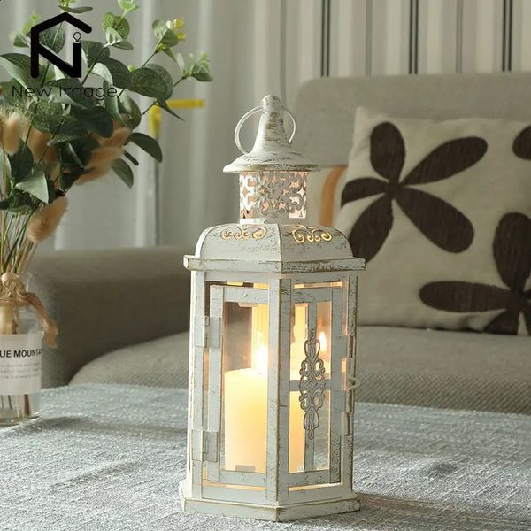 Vintage candle holders metal chandeliers decorative candle holders indoor and outdoor wedding home decor 241203