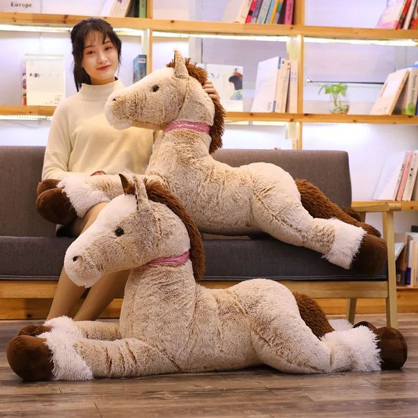 ly arrived high-quality 90-120CM horse plush toys stuffed animal dolls boys and girls birthday gifts home decor store decoration trimming an