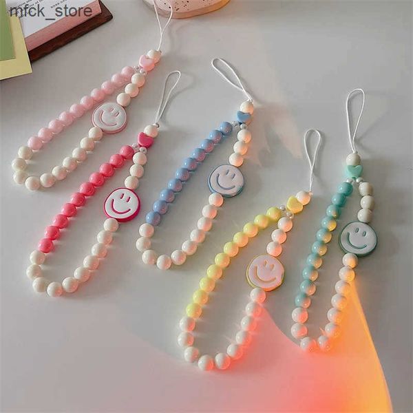 Cell Straps Charms Cute Mobile Stra Charm For iPhone Bracelet Lanyard Bead Hand Rope Kawaii Keychain Phone Strap Fashion Pendant J241203