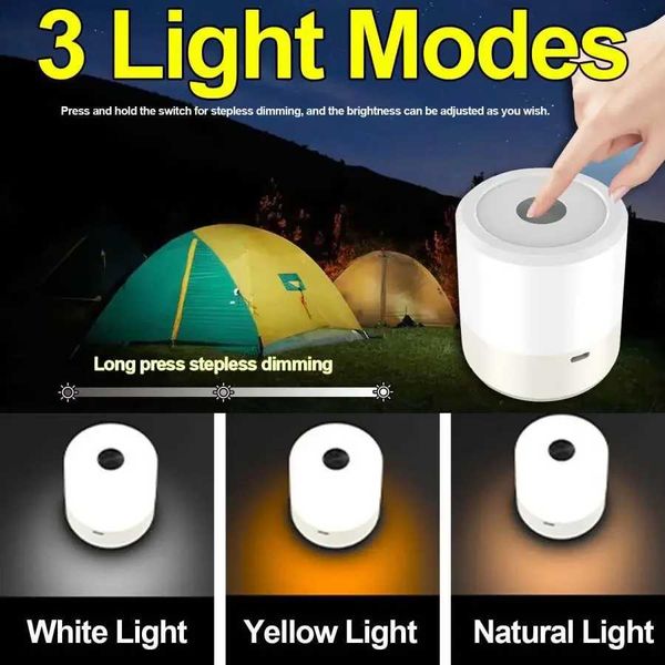 New Arrival D-Cam Light Type-C USB Charging Night Light Tri color Light Source Atmospheric Light Tent Light Waterproof Z241121