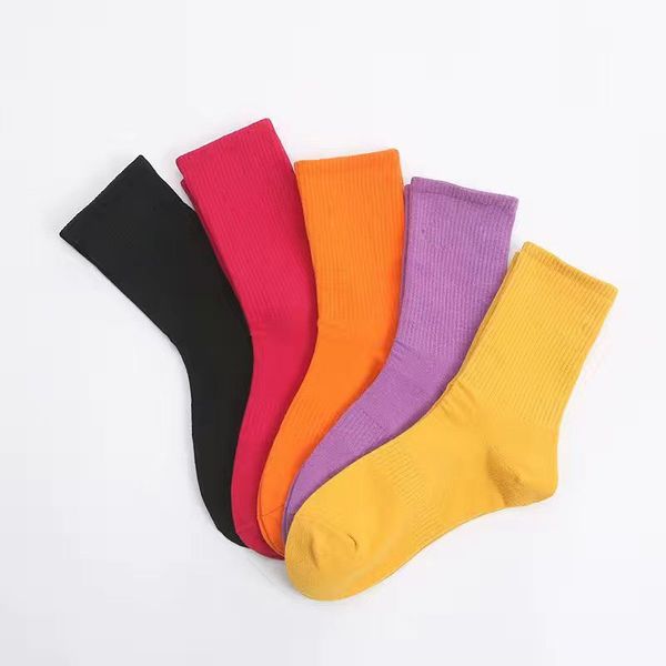 Autumn winter pure cotton men&#039;s and women&#039;s tie dyed long socks sports high tube tide candy color sock T5IZ
