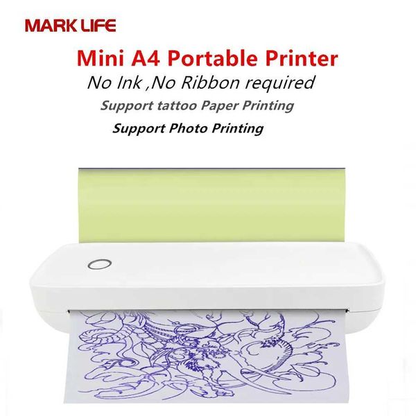 Printers Marklife S8 wireless tattoo transfer template printer tattoo transfer thermal copier compatible with smartphones and PCs Y240617X81