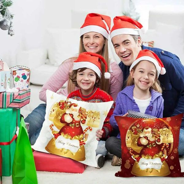 New Arrival Christmas cushion cover Merry Christmas decoration he decorated the sofa cover car seat he decorated the litter box Z241113