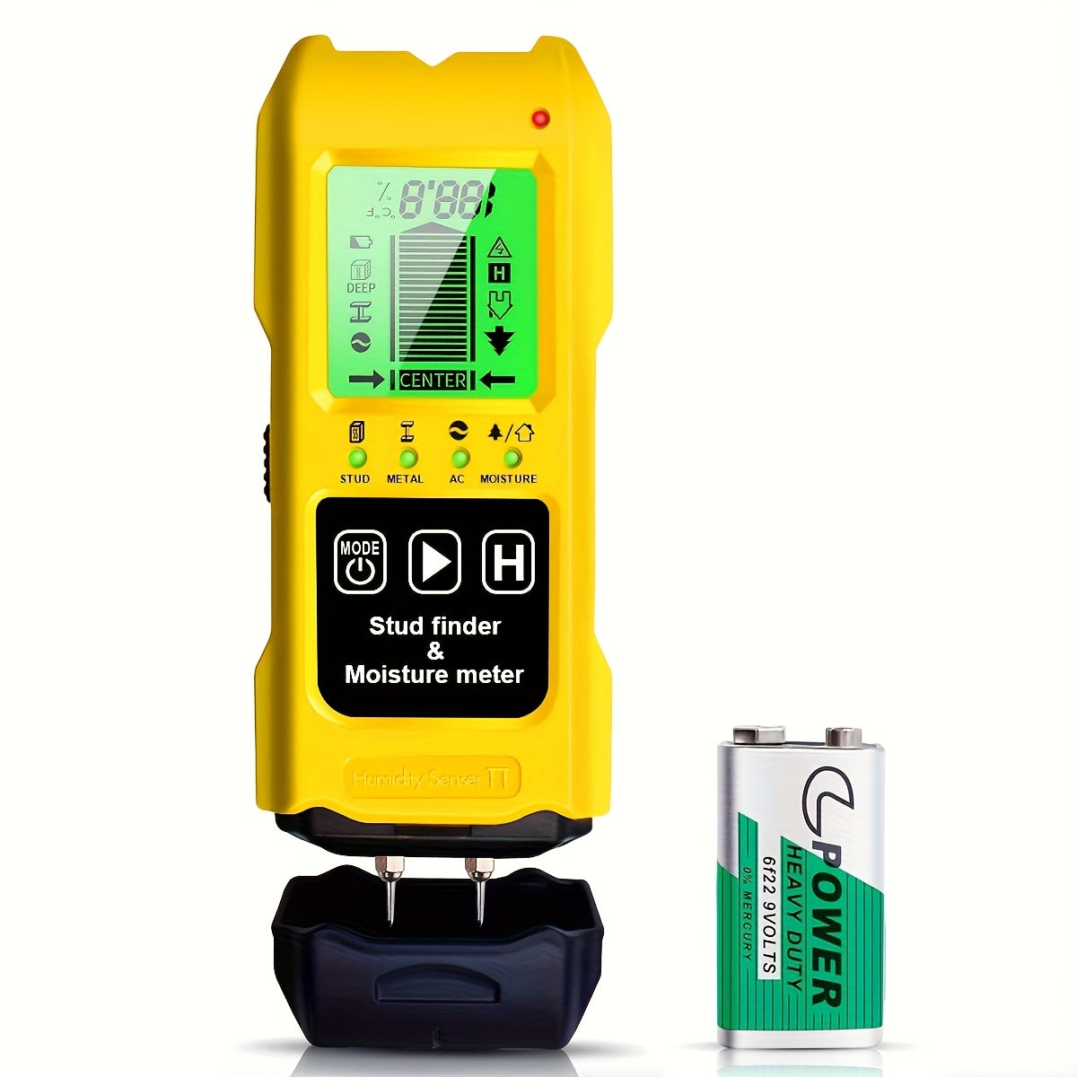 TEMU Stud Finder Wall Stud Detector 7in 1 Electronic Wood Sensor Beam Finder Multifunctional Wall Scanner With Digital Lcd Display & Sound Warning