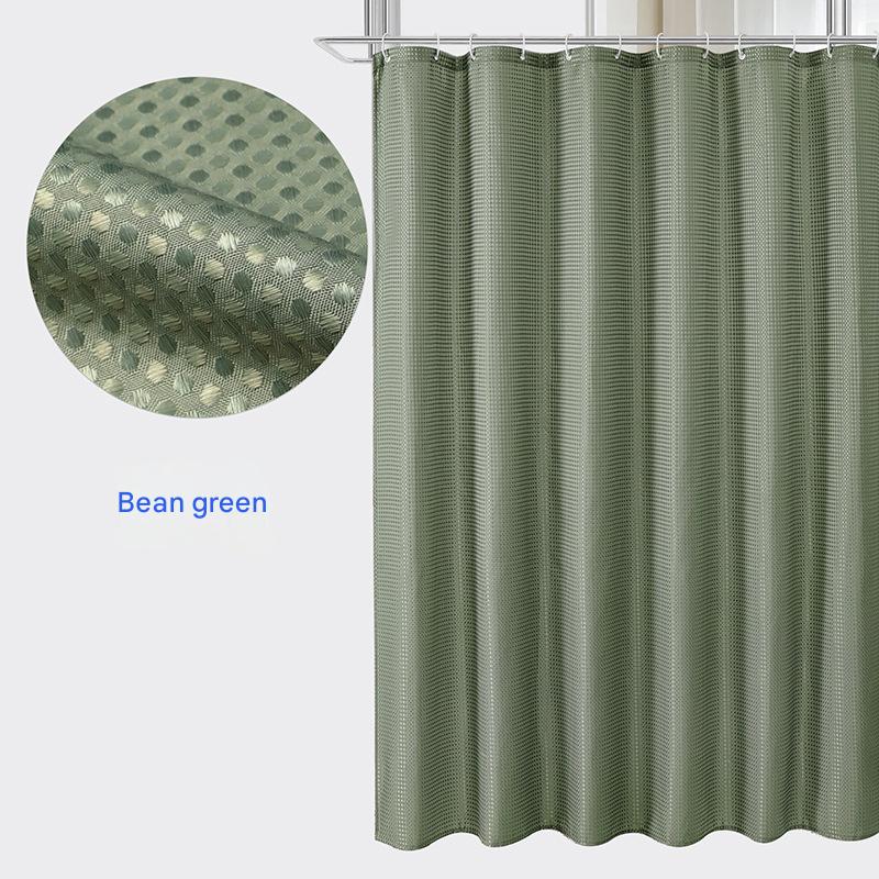 B354 plain waffle waterproof and mildew-proof polyester shower curtain bathroom curtain toilet partition curtain shower curtain