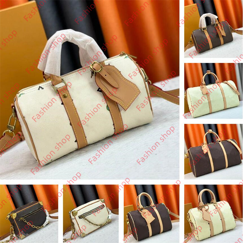 Designer Mini SOFT TRUNK chain bag men Keep all Ban dou liere 25 50 travelling handbag speedys Boston pillow tote high quality Outdoor luggage Shoul