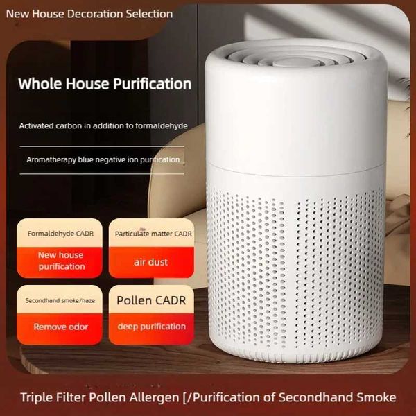 Portable USB air purifier with negative ion+activated carbon purification smoke odor formaldehyde removal aromatherapy M240830