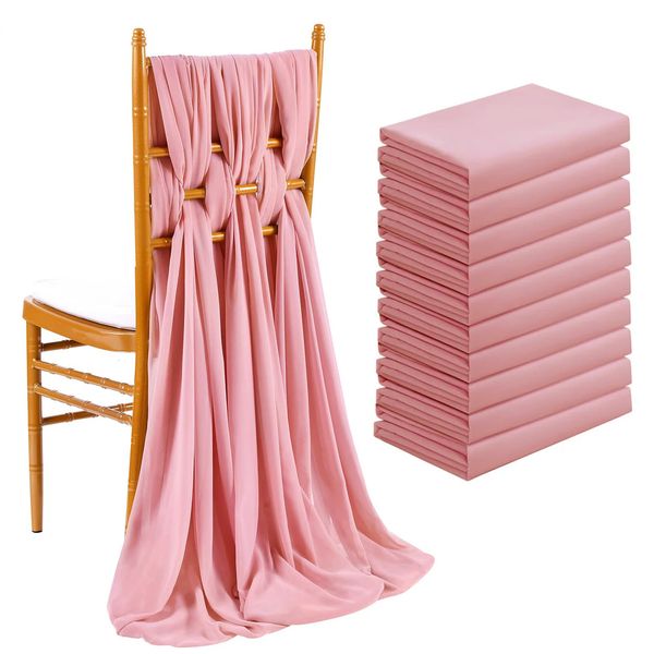 10 Wedding Chair Decorations Chiffon Chair Belt Wedding Party Banquet Event Baby Shower Valentines Day Wedding Decoration 30X180CM 241125