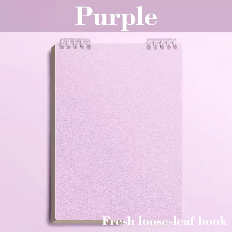 TEMU A5 Spiral Notebook - 60 Sheets-120 Pages Per Book, Thick Non-bleed Page Loose Leaf Binder With Detachable Pages, Perforated Edges & Grid Paper,