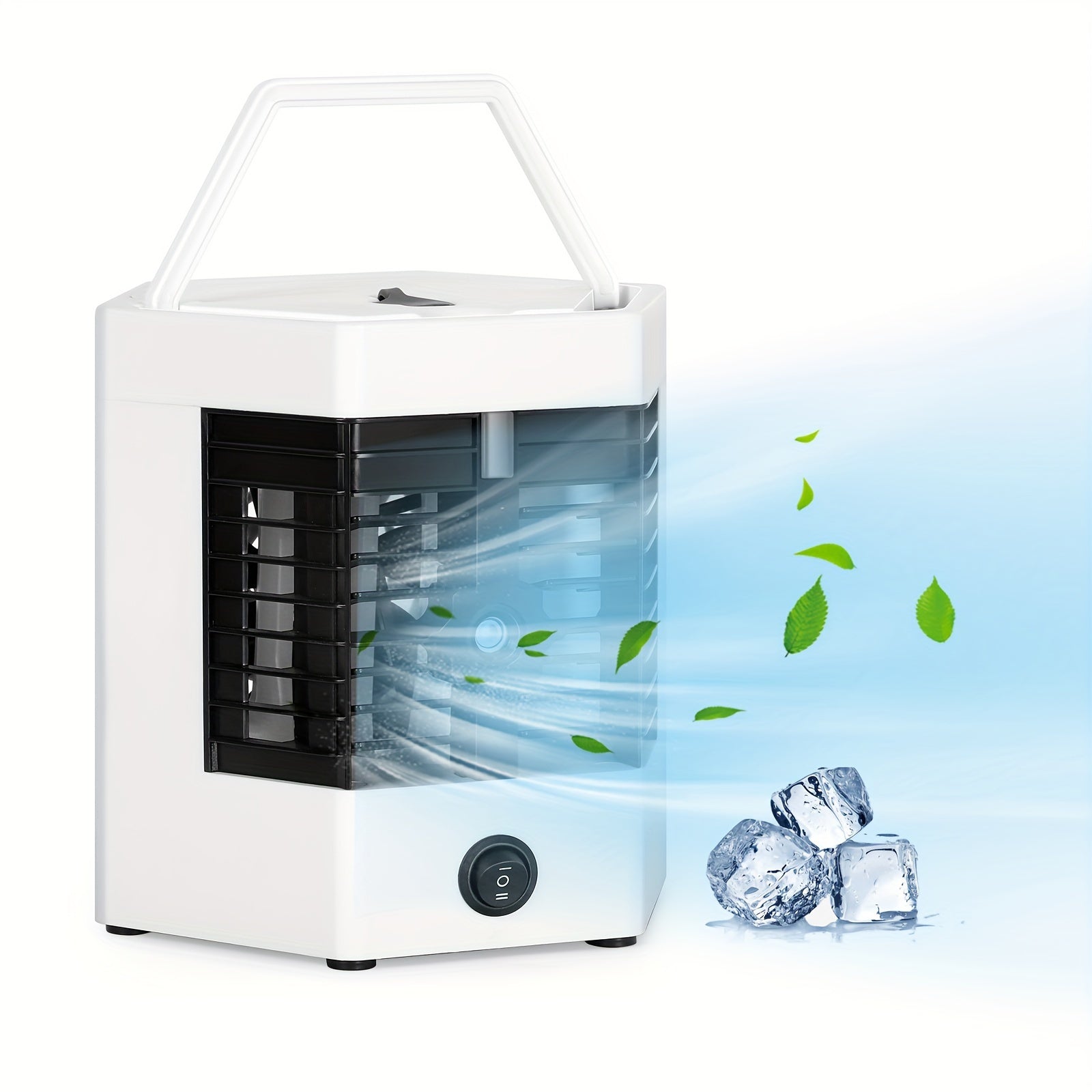 TEMU Upgraded Portable Air Conditioner, Quick & Fast Cooling Fan, Mini Personal Anti-leakage Water Ice Cooling Cold Air Cooler Fan, For Small Room