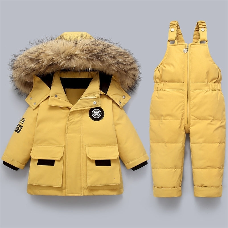 Children Clothing Set Baby Winter Warm Down Jackets parka Boys Thick Jumpsuit Infant overcoat toddler Girl Clothes Kids Snowsuit 250823